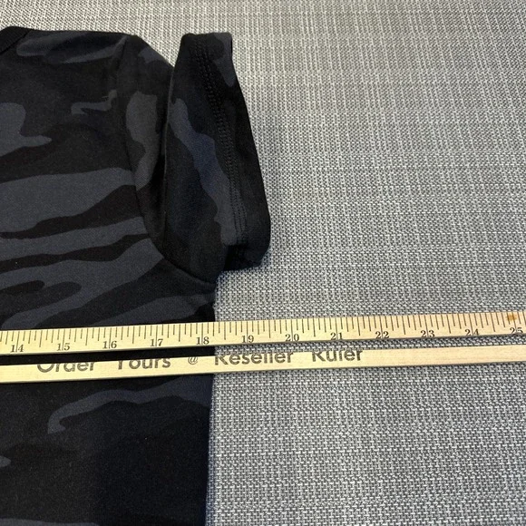 T by Talbots Camo T Shirt Dress‎ Small Petite Short Sleeve Pocket Athleisure - Picture 6 of 8